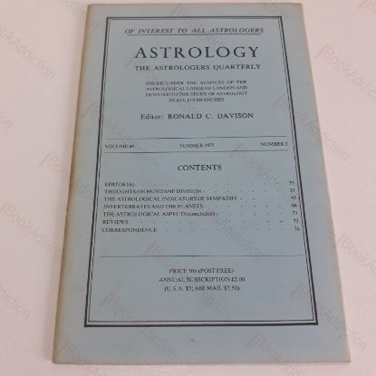 Picture of Astrology: The Astrologer's Quarterly (Volume 49, No. 2 - Summer 1975)