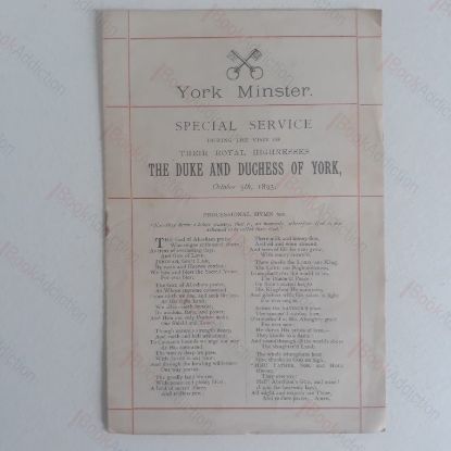 Picture of Special Service During the Visit of Their Royal Highnesses The Duke and Duchess of York, October 5th, 1893