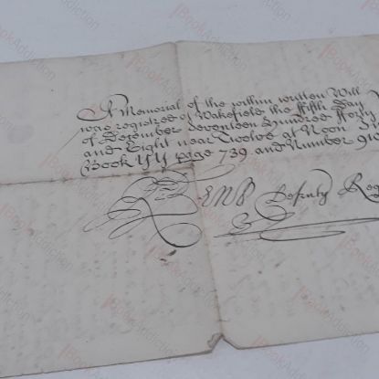 Picture of Last Will and Testament of William Knightson of Newbridge, in the County of York, 1733