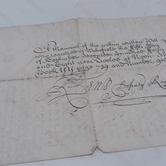 Picture of Last Will and Testament of William Knightson of Newbridge, in the County of York, 1733