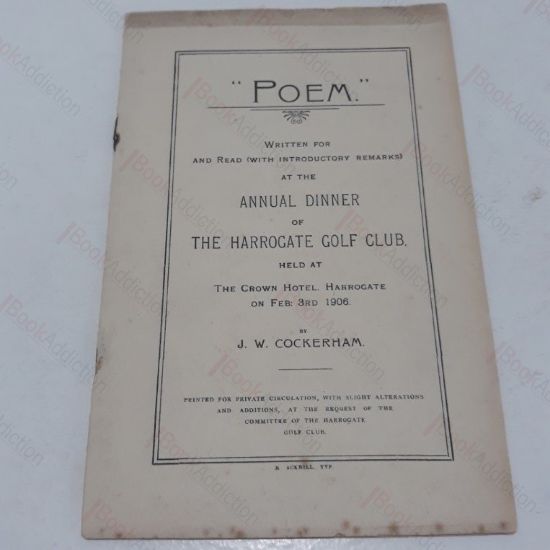Picture of "Poem", Written for Harrogate Golf Club, 1906; Author's letter laid in (Presnentat