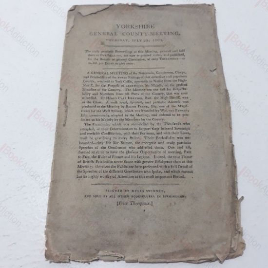 Picture of Yorkshire General County-Meeting, Thursday July 1803, The Truly Patriotic Proceedings (regarding the Napoleonic Wars)