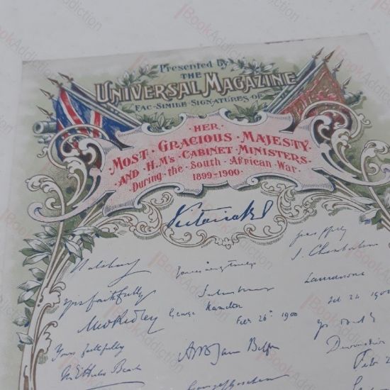 Picture of Facsimile Signatures of Her Most Gracious Majesty and HM's Cabinet Minister's During the South African War, 1899-1900