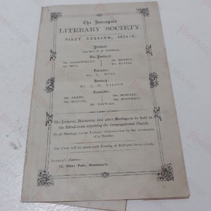 Picture of The Harrogate Literary Society, First Session, 1874-75