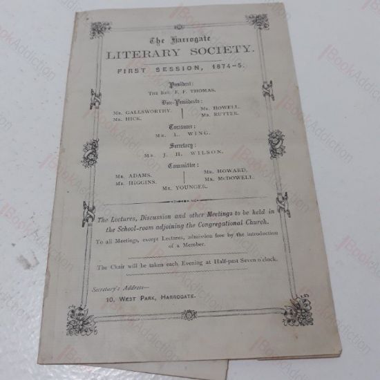 Picture of The Harrogate Literary Society, First Session, 1874-75