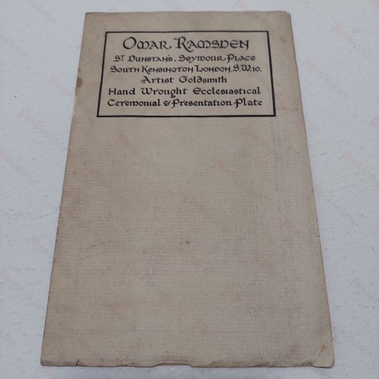 Picture of Omar Ramsden : Artist, Goldsmith, St Dunstan's, Seymour Place, South Kensington, London, SW10,  Hand Wrought Ecclesiatical, Ceremonial and Presentation Plate