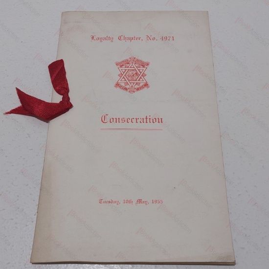 Picture of Loyalty Chapter, No. 4971, Consecration Programme, 10 May 1955