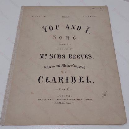 Picture of You and I, Sung by Mr Sims Reeves