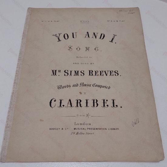 Picture of You and I, Sung by Mr Sims Reeves