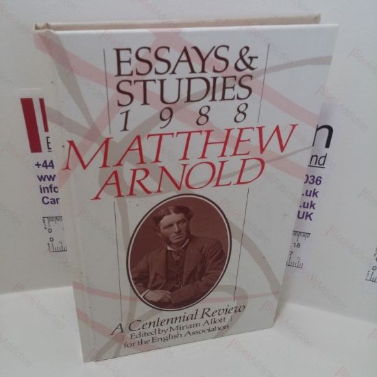 Picture of Matthew Arnold : A Centennial Review 9Essays and Studies)