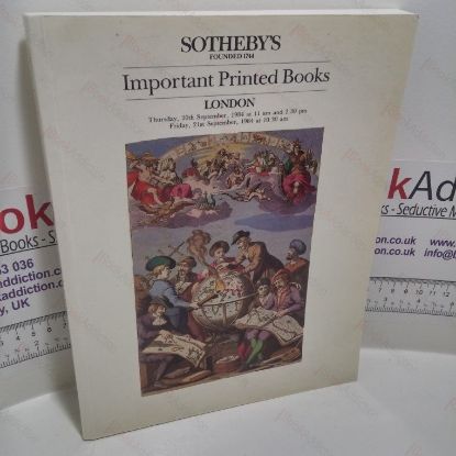 Picture of Important Printed Books, Atlases and Maps (Auction Catalogue, Sotheby's, London, 20-21 September 1984)