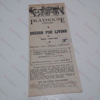 Picture of Noel Coward's Design for Living, Playbill/Theatre Programme : Oxford, Playhouse, February 1944