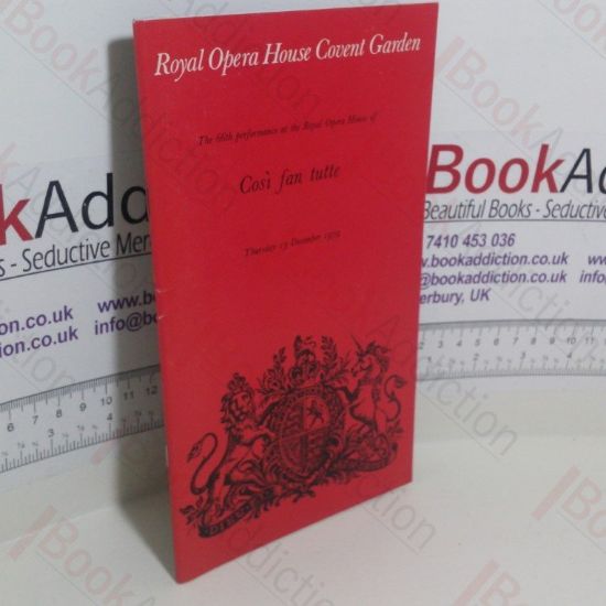 Picture of CosÃ¬ Fan Tutte (Programme, Royal Opera House Covent Garden, London, UK. 13 December 1979)