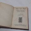 Picture of Who Did That? A Dictionary of Deeds, Discoveries, Inventions, Facts, Dates, Occurences and Foundatons.