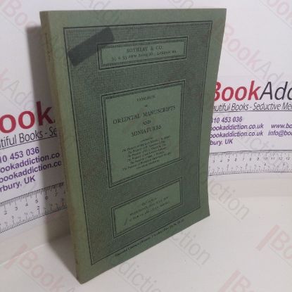 Picture of Catalogue of Oriental Manuscripts and Miniatures (Auction Catalogue, Sotheby's, London UK, 15th July 1970)