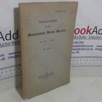 Picture of Transactions of the Monumental Brass Society  (Vol VIII, Part I, No. LXIII, December 1943)