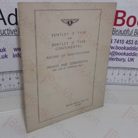 Picture of Bentley S Type and Bentley S Type Contintental Records of Modifications (Chassis Data and Series)