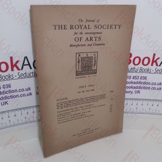 Picture of The Journal of the Royal Society for the Encouragement of Arts, Manufactures and Commerce (No. 5108; Volume CXIII; July 1965)