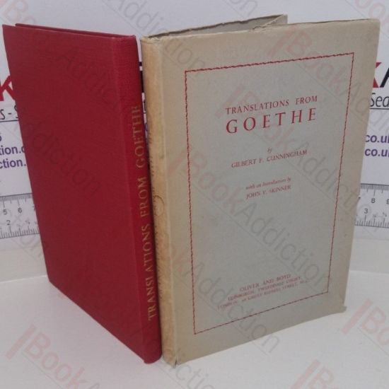 Picture of Translations from Goethe (Signed and inscribed by John V Skinner)
