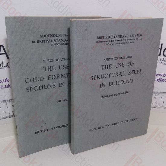 Picture of Specification for the Use of Structural Steel in Building; Addendum No. 1, Specification or the Use of Cold Formed Steel Sections in Building