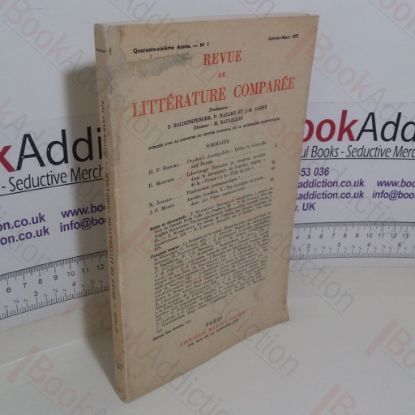 Picture of Revue De Litterature Comparee (Janvier-Mars 1972)