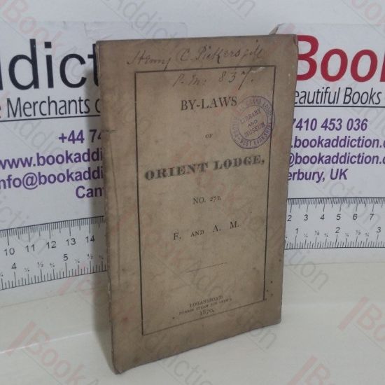 Picture of By-laws of Oreint Lodge, No. 272