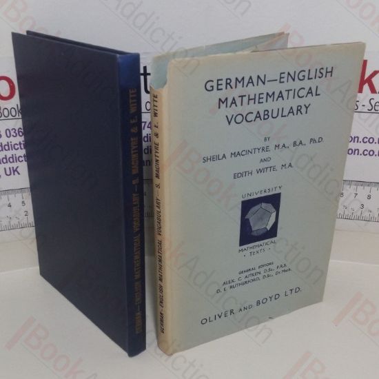 Picture of German-English Mathematical Vocabulary