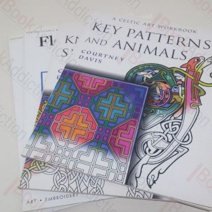 Picture of Collection of Celtic Art Design Source and Workbooks:  Key Patterns and Animals; Knotwork and Spirals; Celtic Borders and Motifs; Floral Borders and Motifs (Four Volumes)