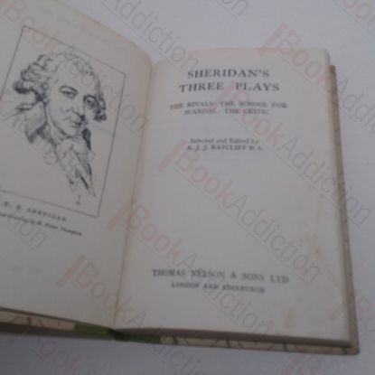 Picture of Sheridan's Three Plays (The Rivals; The School for Scandal; The Critic)