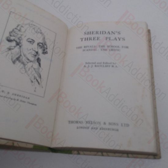 Picture of Sheridan's Three Plays (The Rivals; The School for Scandal; The Critic)