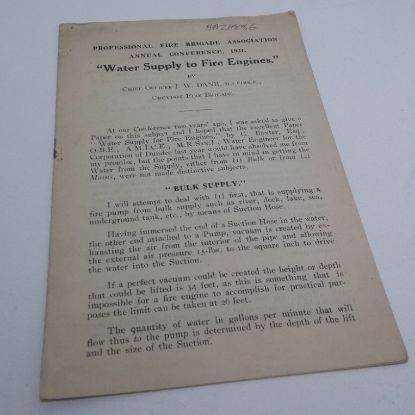 Picture of Water Supply to Fire Engines, 1931