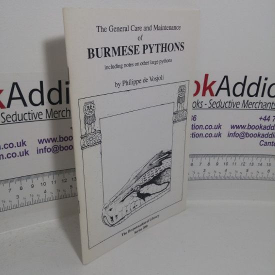 Picture of The General Care and Maintenance of Burmese Pythons, Including Notes on Other Large Pythons (The Herpetocultural Library series)