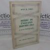 Picture of Music in England Before 1800: A Select Bibliography