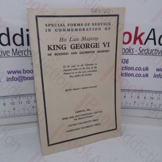 Picture of Special Forms of Service in Commemoration of His Late Majesty King George VI of Blessed and Glorious Memory