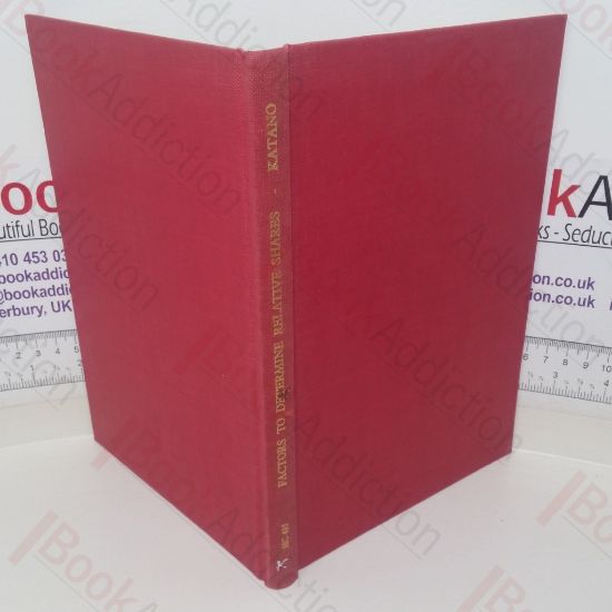 Picture of Factors to Determine Relative Shares: The Case of India (I D E Occasional Papers Series, No. 5)