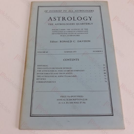 Picture of Astrology: The Astrologer's Quarterly (Volume 49, No. 2 - Summer 1975)