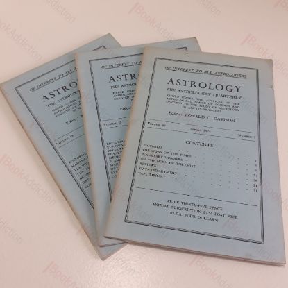 Picture of Astrology: The Astrologer's Quarterly (Volume 49, Nos. 1, 2 and 3, Spring, Summer and Autumn 1974)