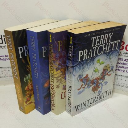 Picture of Wintersmith; Going Postal; The Wee Free Men; Men at Arms (Terry Pratchett Discworld Paperbacks Collection, 4 Volumes)