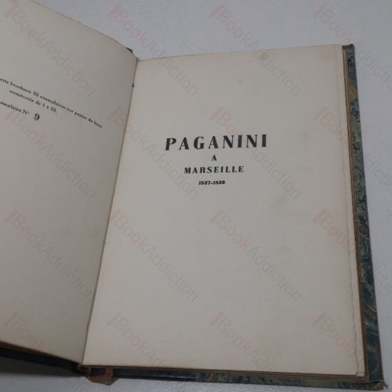 Picture of Paganini a Marseille, 1837-1839