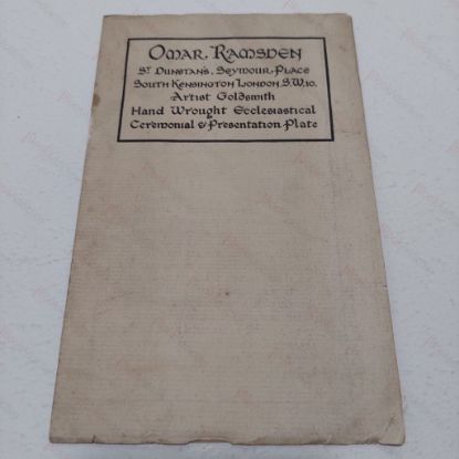 Picture of Omar Ramsden : Artist, Goldsmith, St Dunstan's, Seymour Place, South Kensington, London, SW10,  Hand Wrought Ecclesiatical, Ceremonial and Presentation Plate