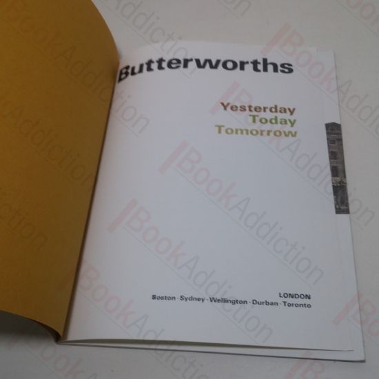 Picture of Butterworths: Yesterday, Today, Tomorrow