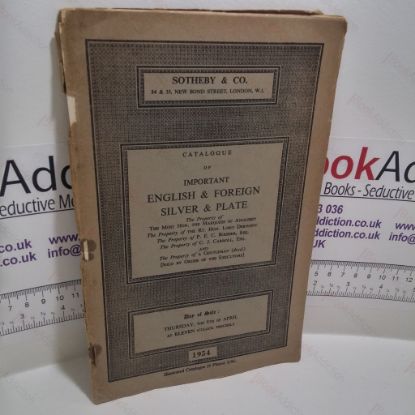 Picture of Impostant English and Foreign Silver and Plate (Auction Catalogue, Sotheby's, London, UK, 8  April 1954)