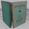 Picture of Anabasis: A Poem by St John Perse (Translated by T S Eliot)