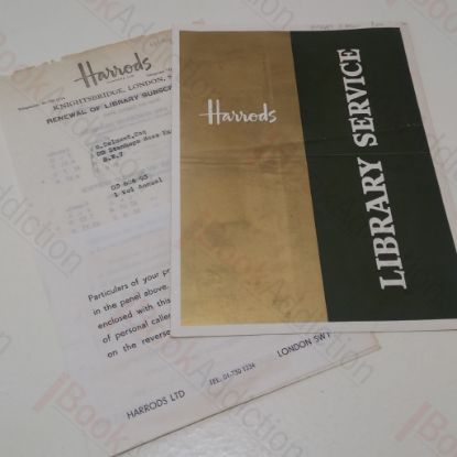 Picture of Harrods Library Service Brochure,1970, with Subscription Renewal Form for 1970