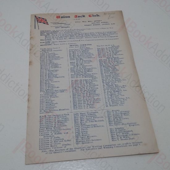 Picture of Union Jack Club (Proposal for its Establishment and Appeal for Funds)