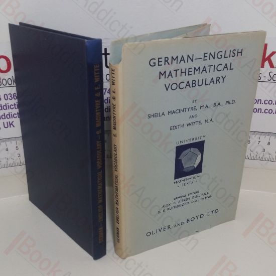 Picture of German-English Mathematical Vocabulary