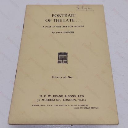 Picture of Portrait of the Late...    A Play in One Act for Women