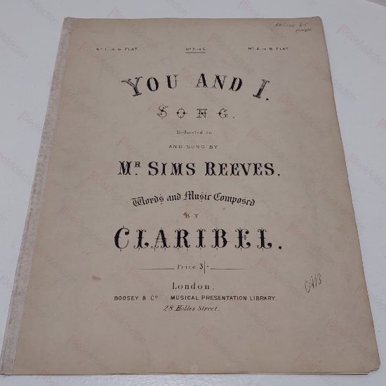 Picture of You and I, Sung by Mr Sims Reeves