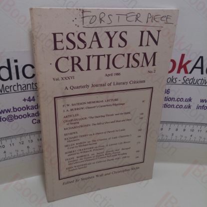 Picture of Essays in Criticism : Volume XXXVI, No. 2, April 1986