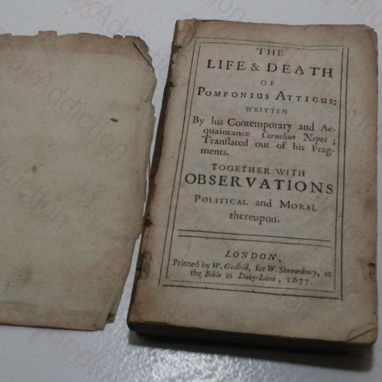 Picture of The Life and Death of Pomponius Atticus, Together with Observations Political and Moral Thereon